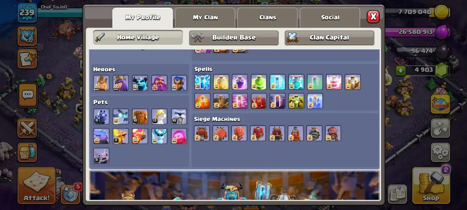 اکانت کلش آف کلنز تان ۱۷|کنسول، بازی ویدئویی و آنلاین|شهریار, شهریار|دیوار