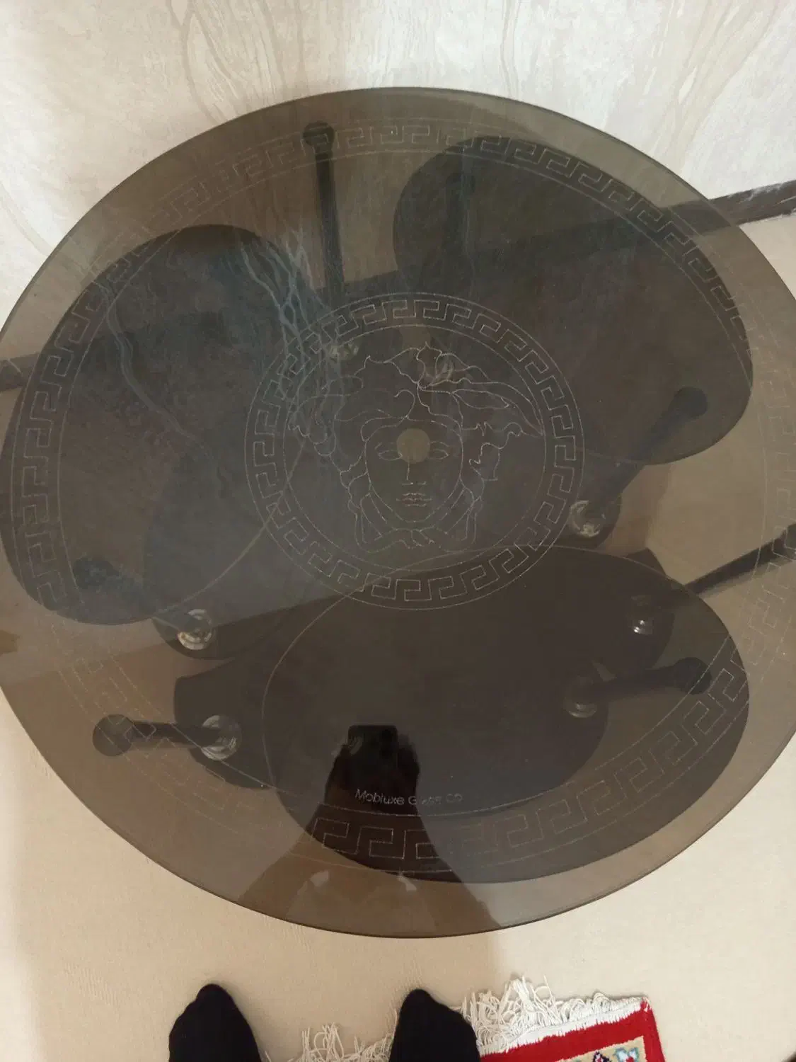 عسلی شیشه ای به رنگ قهوه ای سوخته نو نو|مبلمان خانگی و میز عسلی|آبدانان, |دیوار