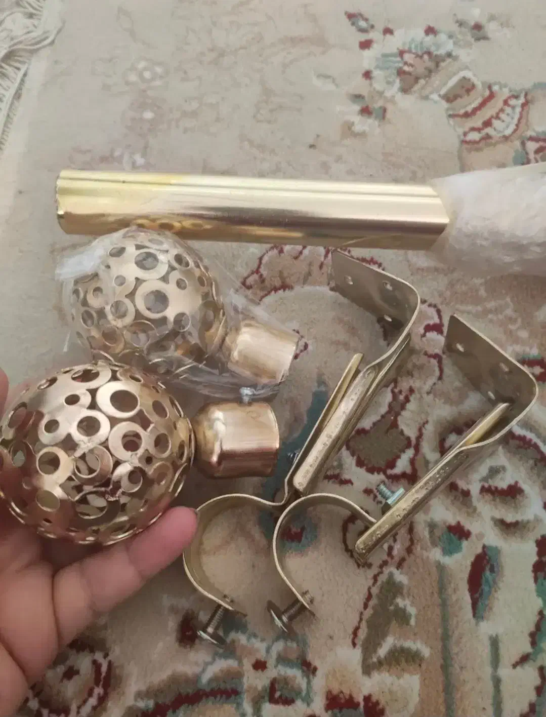 چوب پرده مدل قپه گرد|پرده، رانر، رومیزی|پیرانشهر, |دیوار