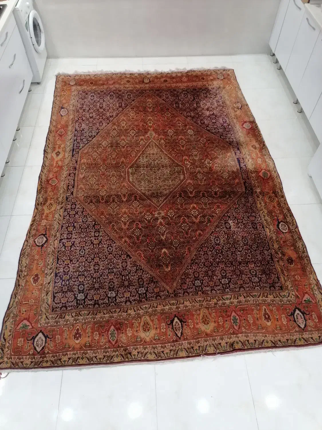 فرش 9 متری دستبافت کارکرده|فرش|زنجان, |دیوار