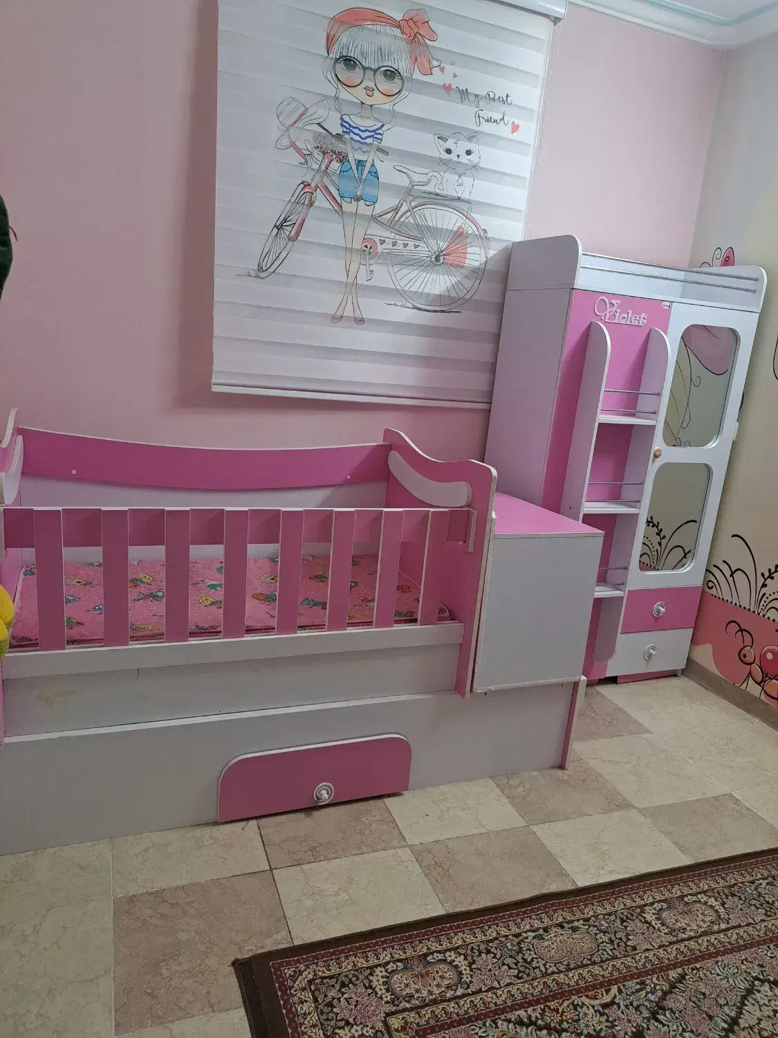 کمد و تخت کودک و نوجوان|تخت و سرویس خواب|کرمان, |دیوار