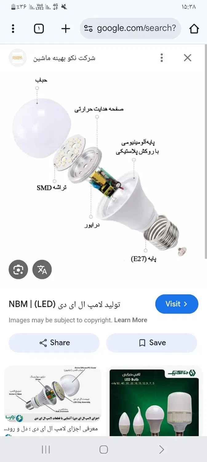 تولید لامپ ال ای دی|لامپ و چراغ|نهاوند, |دیوار