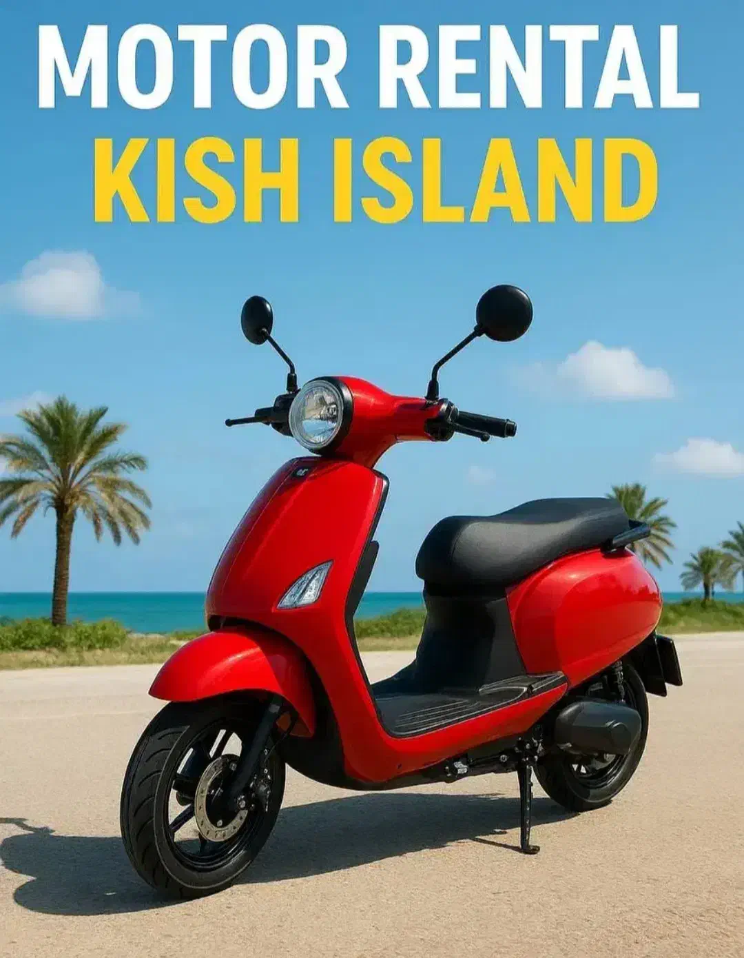 اجاره موتورشارژی صفرباباتری لیتیوم فست شارژباکلاه|موتورسیکلت|کیش, |دیوار