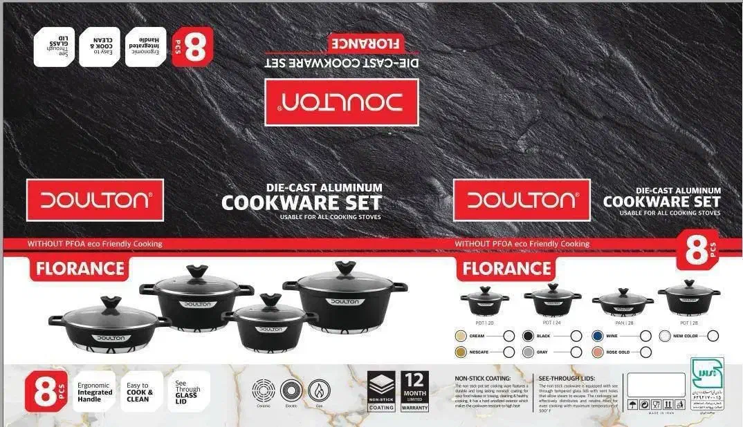 سرویس قابلمه و تابه ی 8 پارچه|ظروف پخت‌وپز|تهران, تهرانسر شمالی|دیوار