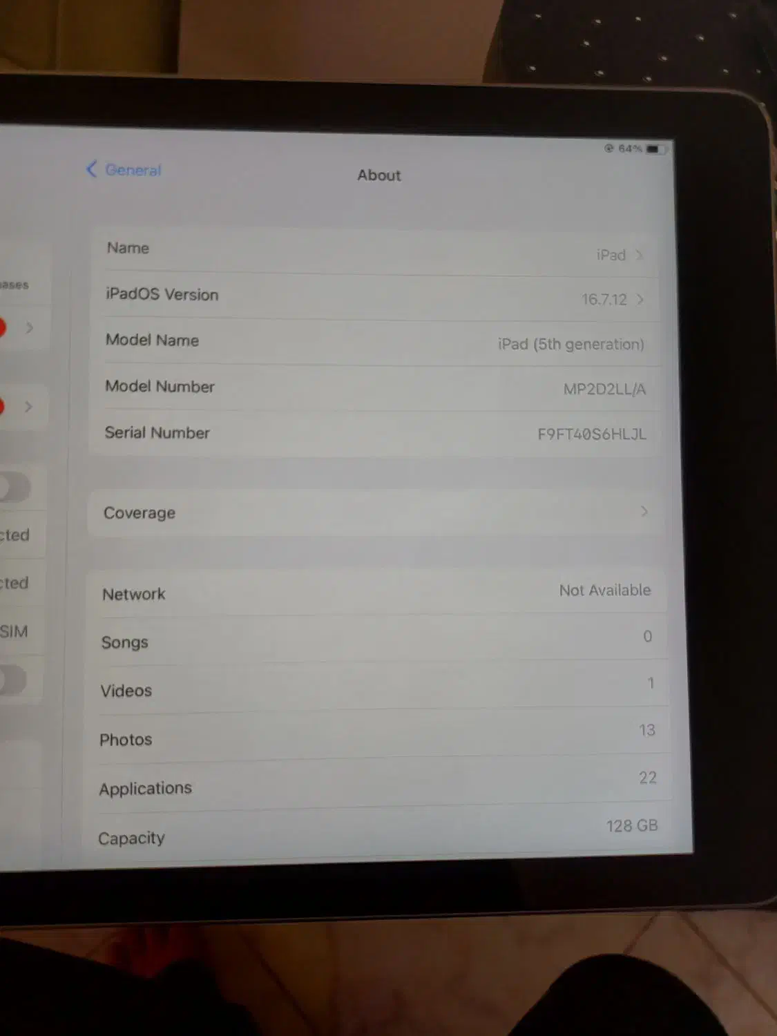 آیپد Apple iPad 5th Generation/ظرفیت 128GB/آمریکای|تبلت|تهران, گلستان (شهرک راه آهن)|دیوار