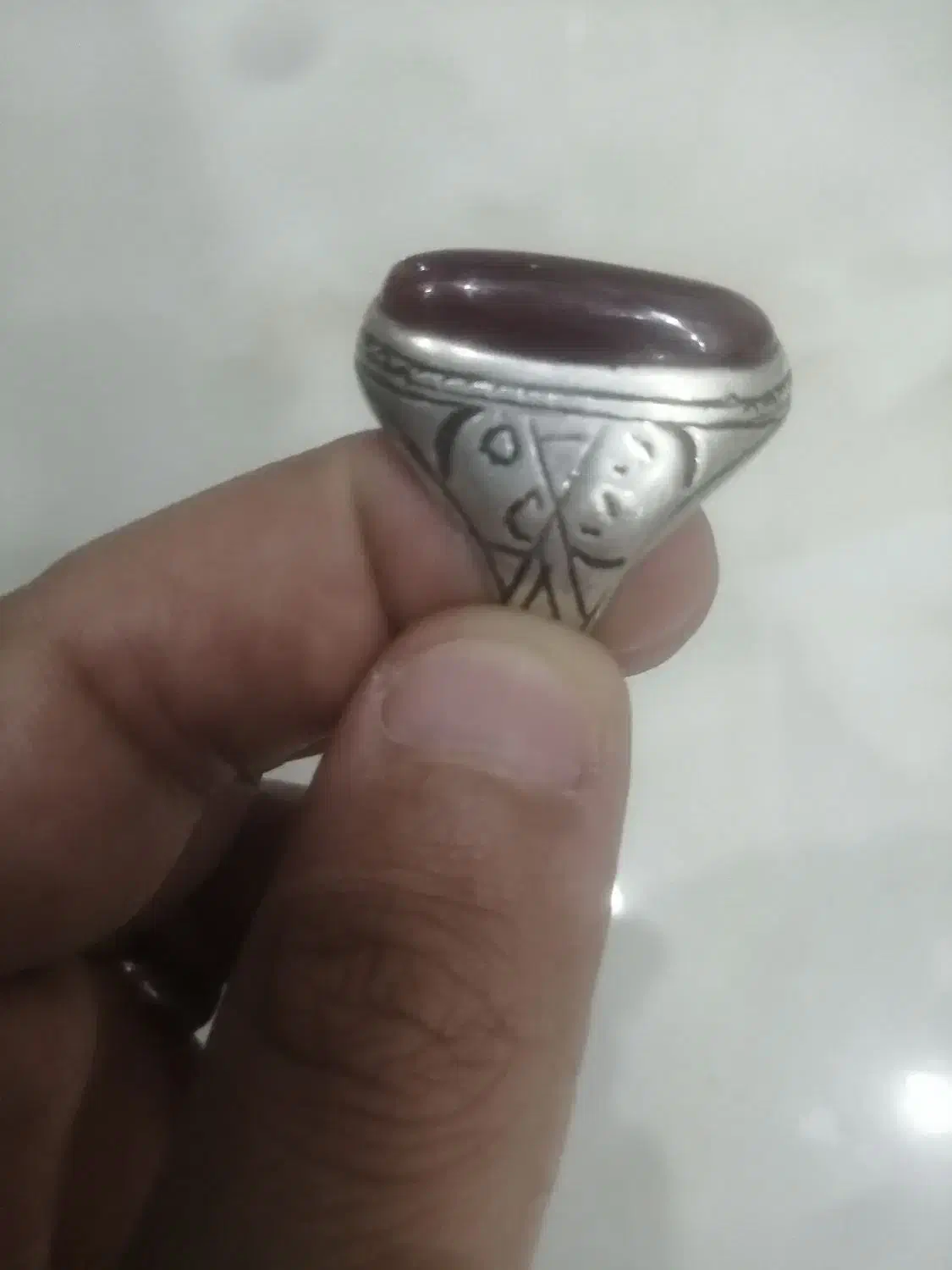 انگشتر یاقوت قدیمی معاوضه با گوشی و قناری|جواهرات|قرچک, میرزائی شمالی|دیوار