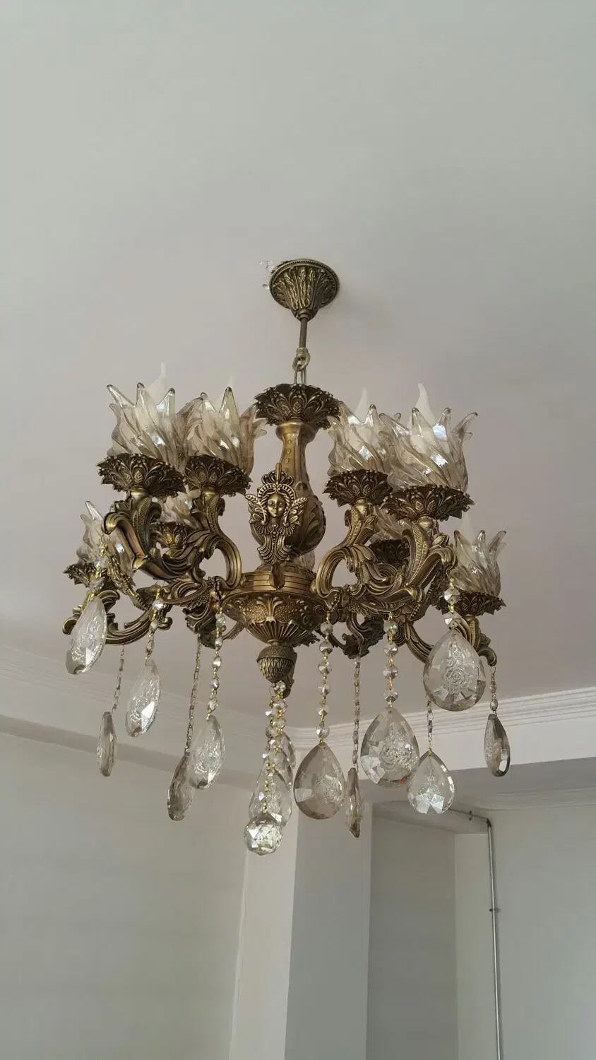 یک عدد لوستر برنز|لوستر و چراغ آویز|تبریز, |دیوار