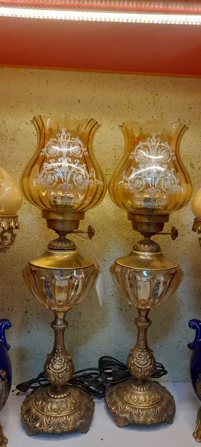 چراغ برقی برنزی|چراغ خواب و آباژور|اردبیل, |دیوار