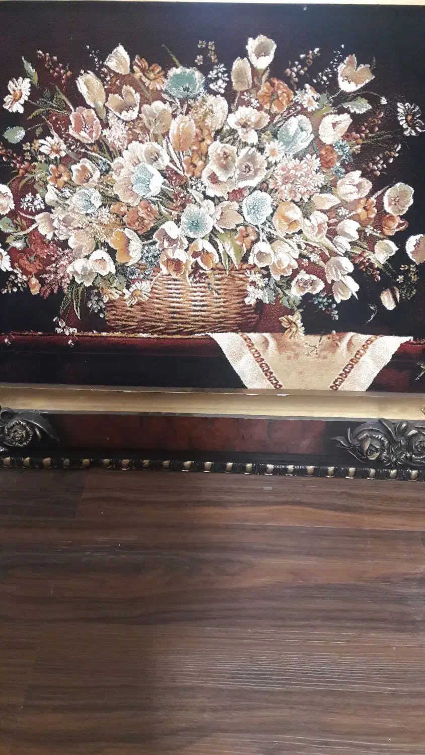تابلو فرش ماشینی جهیزیه زیبا با قاب چوبی اصل|تابلو فرش|تهران, کیانشهر|دیوار