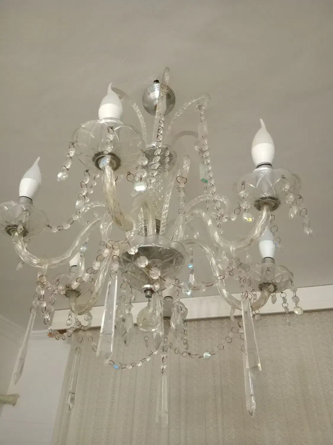 لوستر کریستالی|لوستر و چراغ آویز|رشت, سعدی (تختی)|دیوار