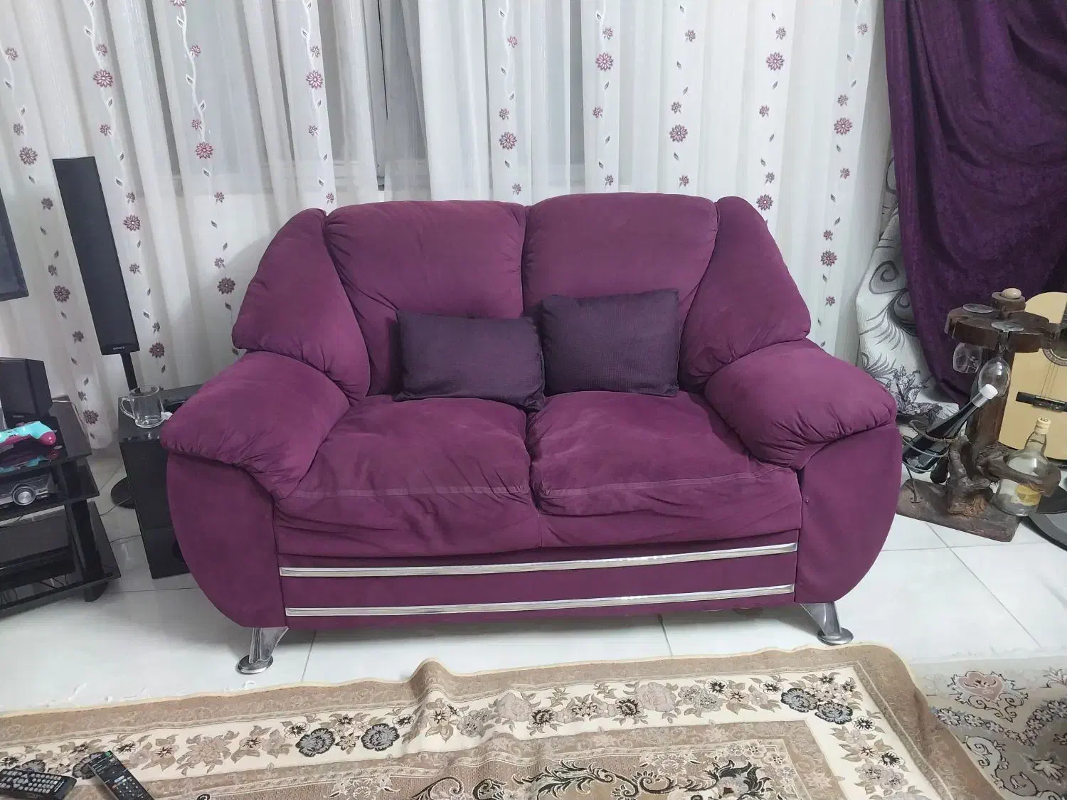 یه دست مبل ۶ نفره کارکرده به همراه عسلی|مبلمان خانگی و میز عسلی|فردیس, نسترن غربی|دیوار