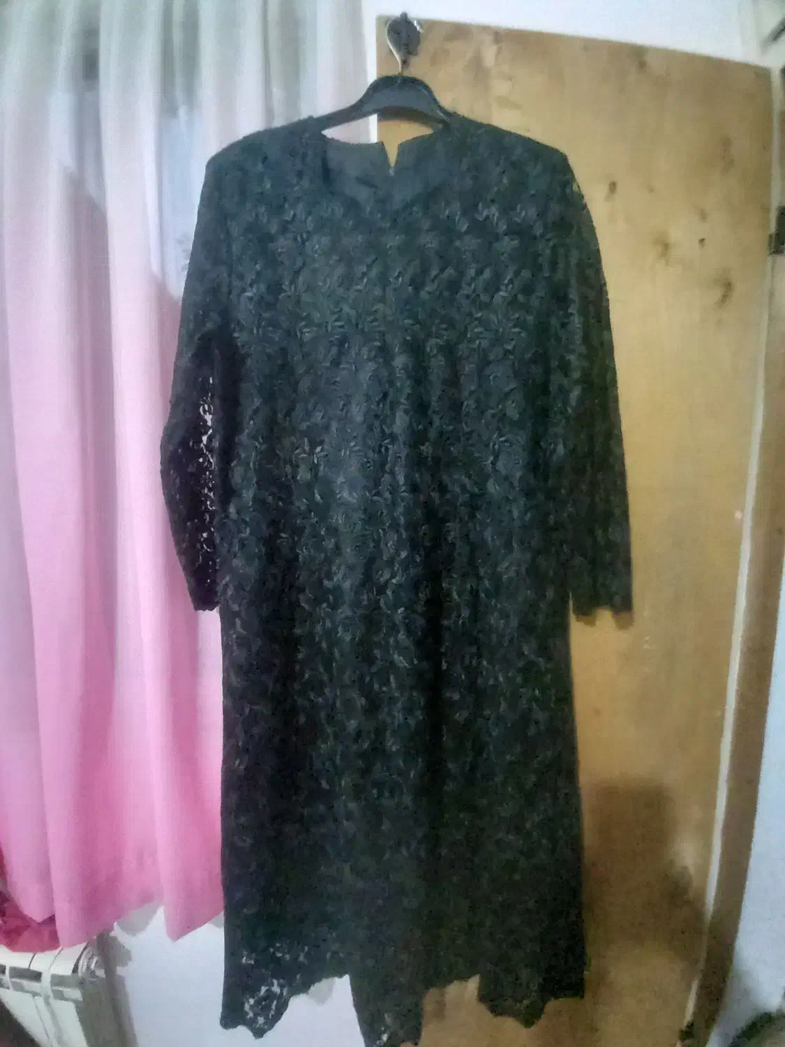 پیراهن مجلسی گیپور آستین بلند و کت زننانه|لباس|رشت, گلباغ نماز|دیوار