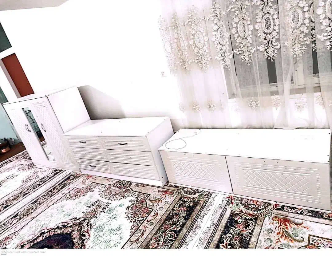 تخت ماشینی کمدسه تیکه در حد نو نو|تخت و سرویس خواب|کرج, شهرک نهال و بذر|دیوار