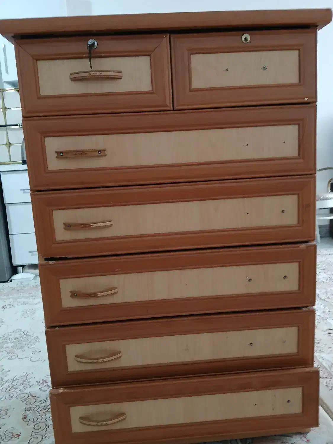 دراور ۷ کشو|جاکفشی، کمد، دراور|قم, تولید دارو و یخچال|دیوار