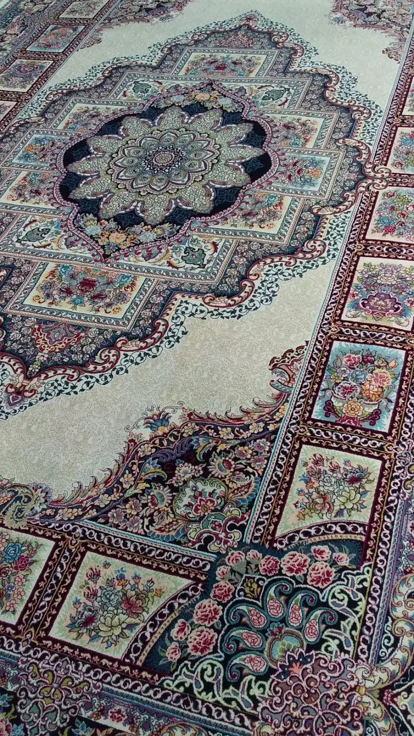 دو عدد فرش ۶متری ماشینی نو کرم خوش نقشه|فرش|نیشابور, بلوار گلها|دیوار
