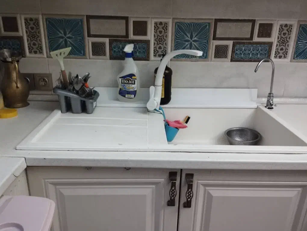 سینک گرانیتی|آب‌چکان و نظم‌دهنده ظروف|تبریز, |دیوار