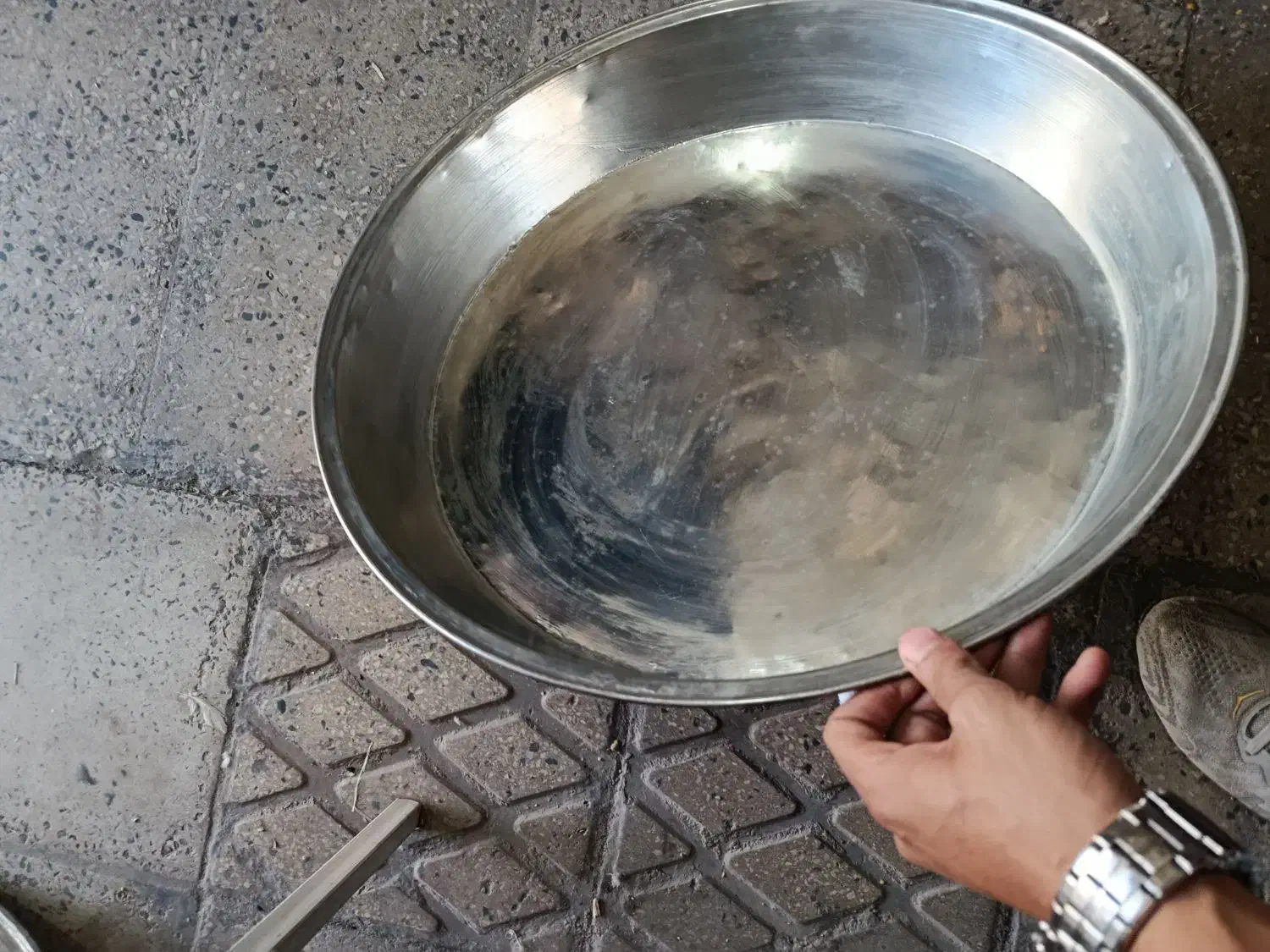 تاوه مسی قدیمی بزرگ|ظروف پخت‌وپز|خرمدره, |دیوار