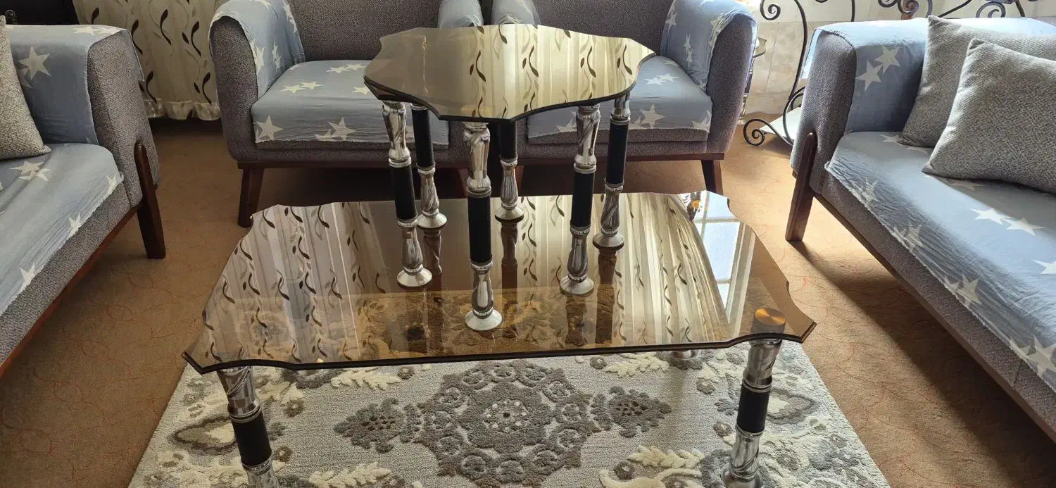 میز جلو مبلی با سه تا عسلی|مبلمان خانگی و میز عسلی|قم, شهرک توانیر|دیوار