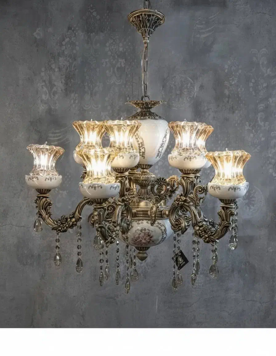 تولیدی لوستر لاوین مدل سلین سرامیکی|لوستر و چراغ آویز|کرج, حصارک بالا|دیوار