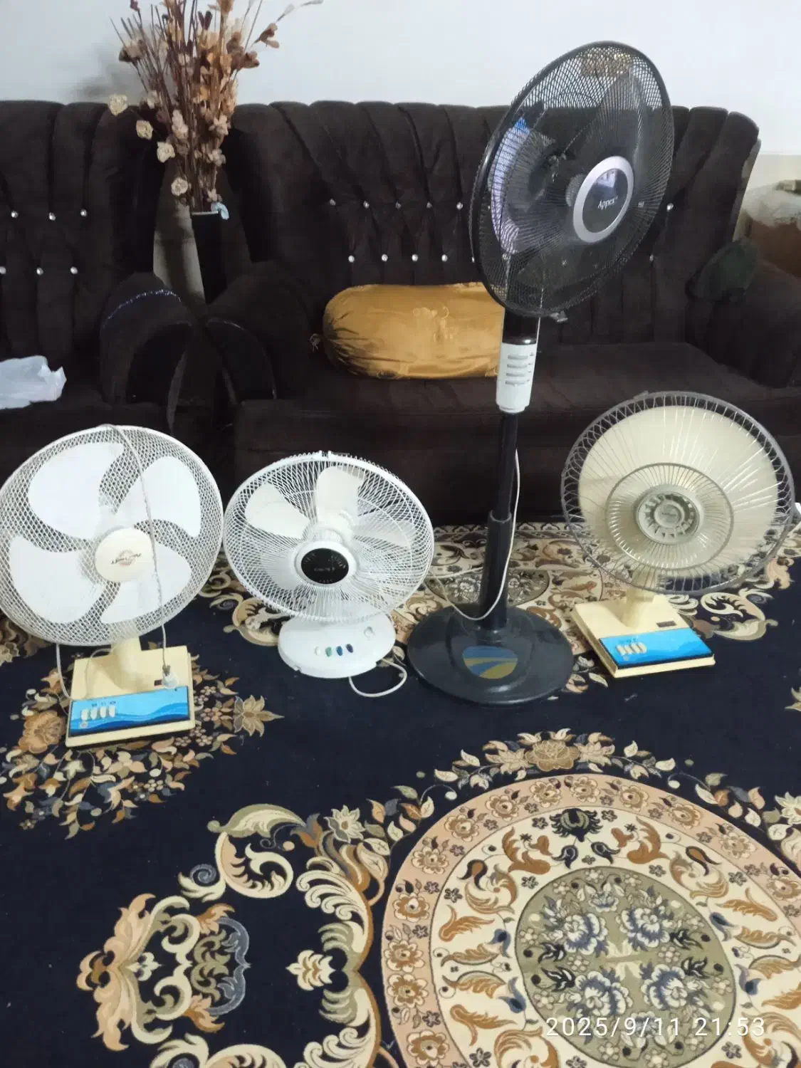 باسلام چهارعددپنک یکی پای بلندودوعدد ویک عددسانی|پنکه و تصفیه‌کنندهٔ هوا|شیراز, شهرک مطهری|دیوار