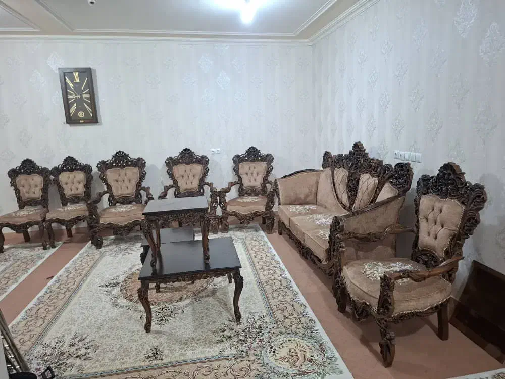 مبل سلطنتی  با چوب راش|مبلمان خانگی و میز عسلی|پارس‌آباد, |دیوار