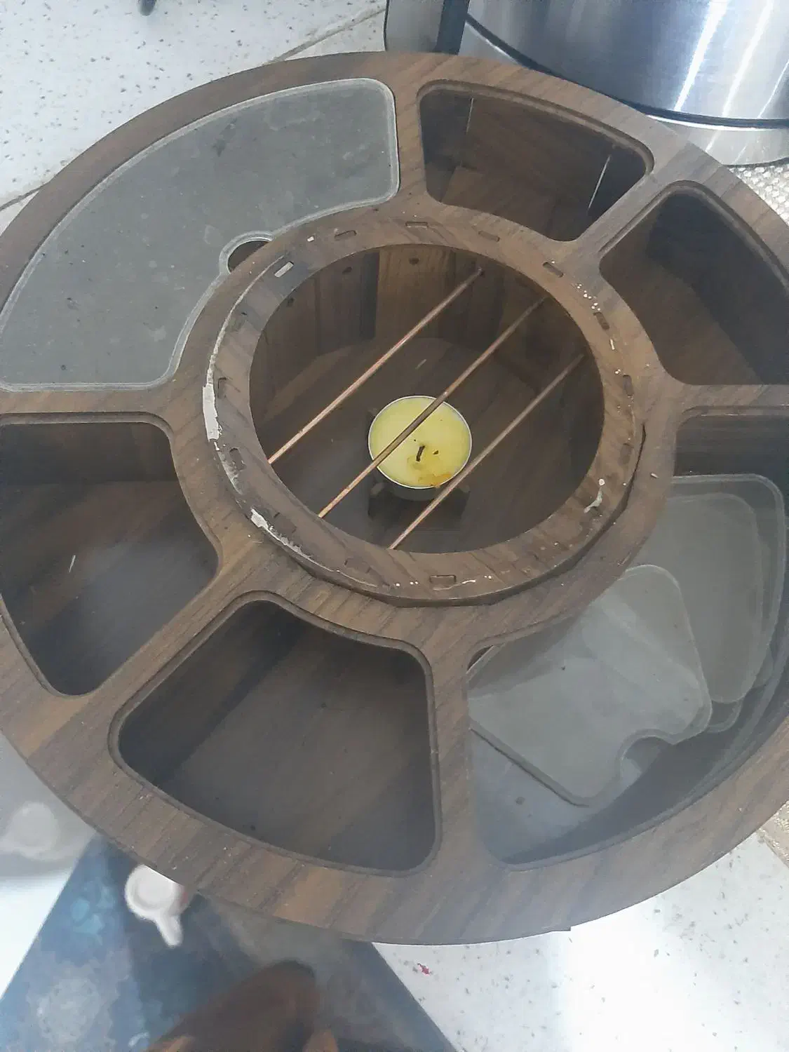 جعبه چوبی  وشمع وسط|صنایع دستی و سایر لوازم تزئینی|اهواز, پردیس دو|دیوار