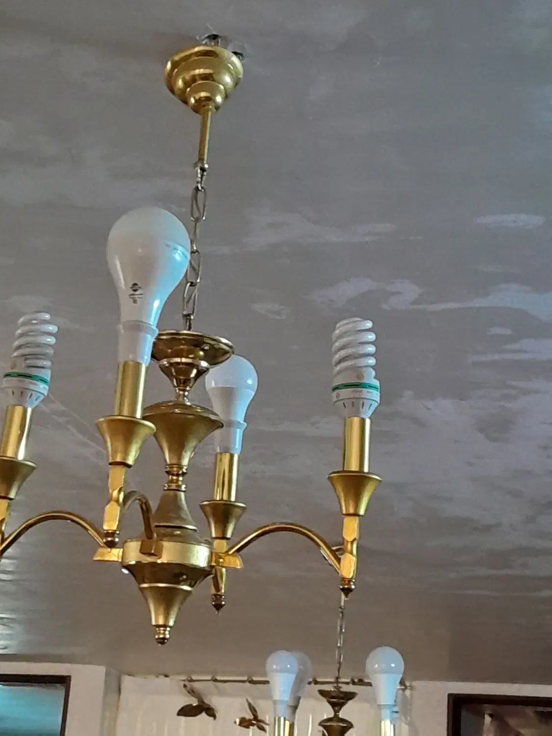 لوستر طلایی|لوستر و چراغ آویز|کرمانشاه, |دیوار