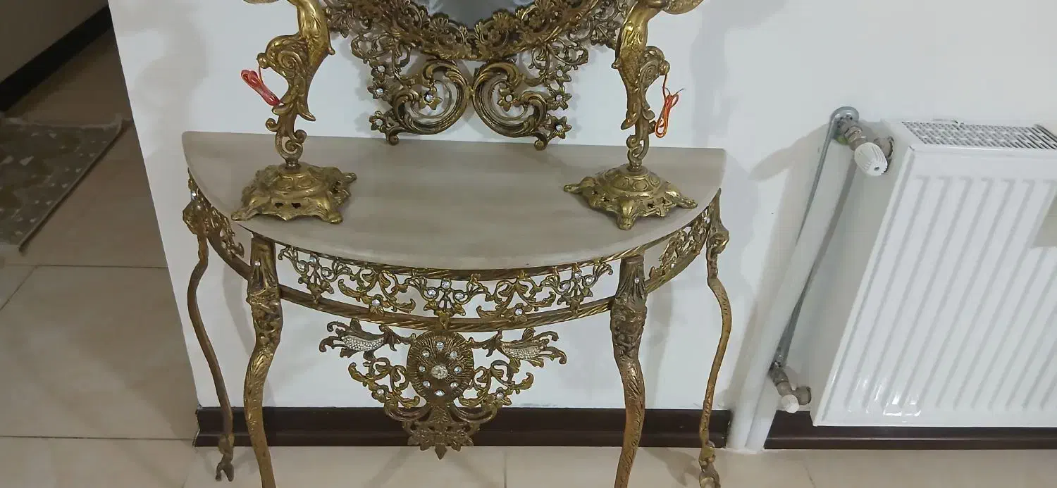 آینه و کنسول برنز|بوفه، ویترین، کنسول|کرمانشاه, |دیوار