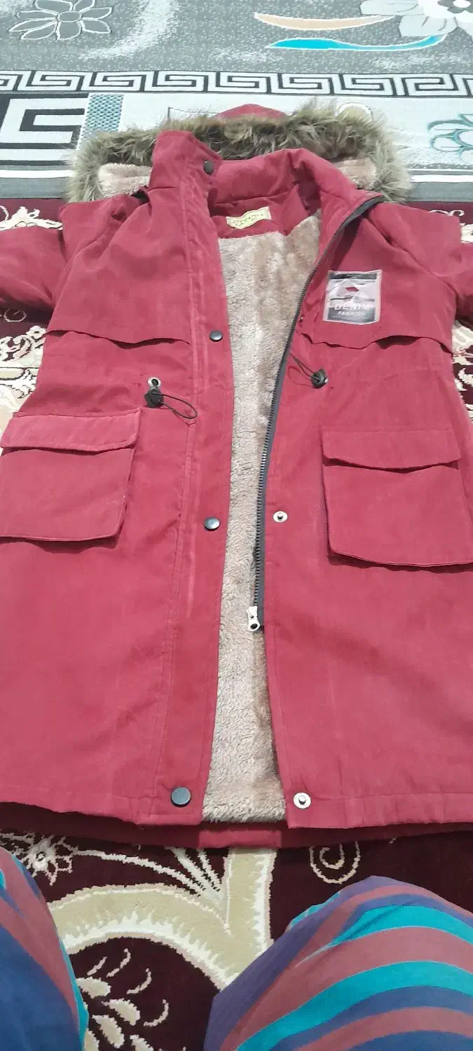 پالتو زنانه کلاه دار خزدار جنس عالی سایز ۴۰|لباس|جهرم, |دیوار