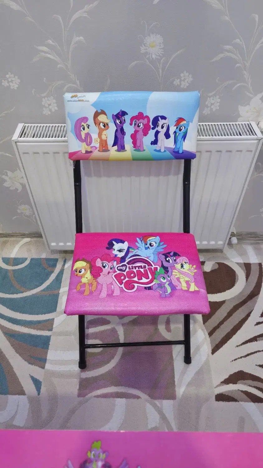 میز و صندلی طرح پونی کاملا نو و تمیز|تخت و صندلی بچه|خاوران, |دیوار