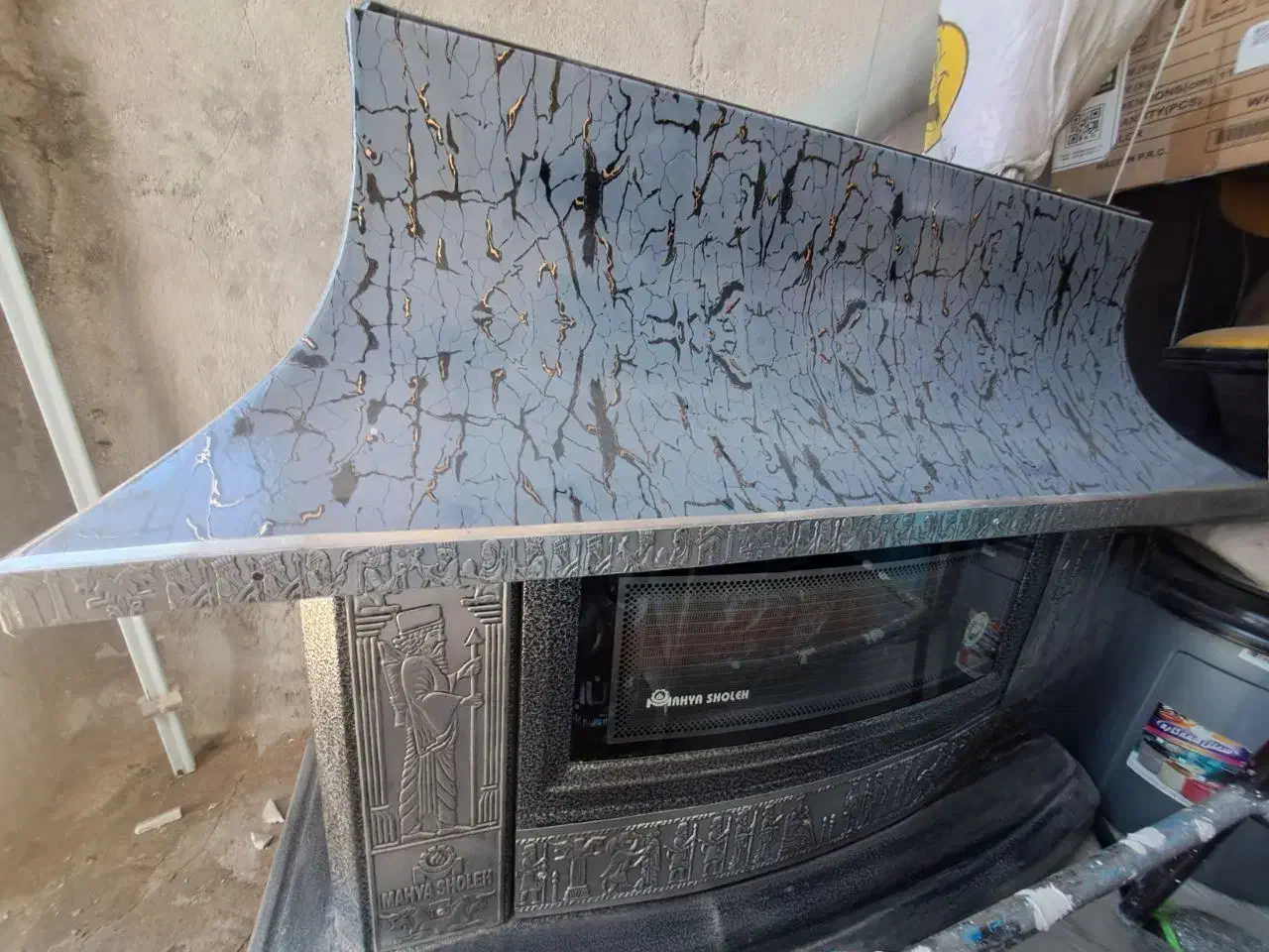 بخاری گازی طرح شومینه|بخاری، هیتر، شومینه|شهریار, شهریار|دیوار