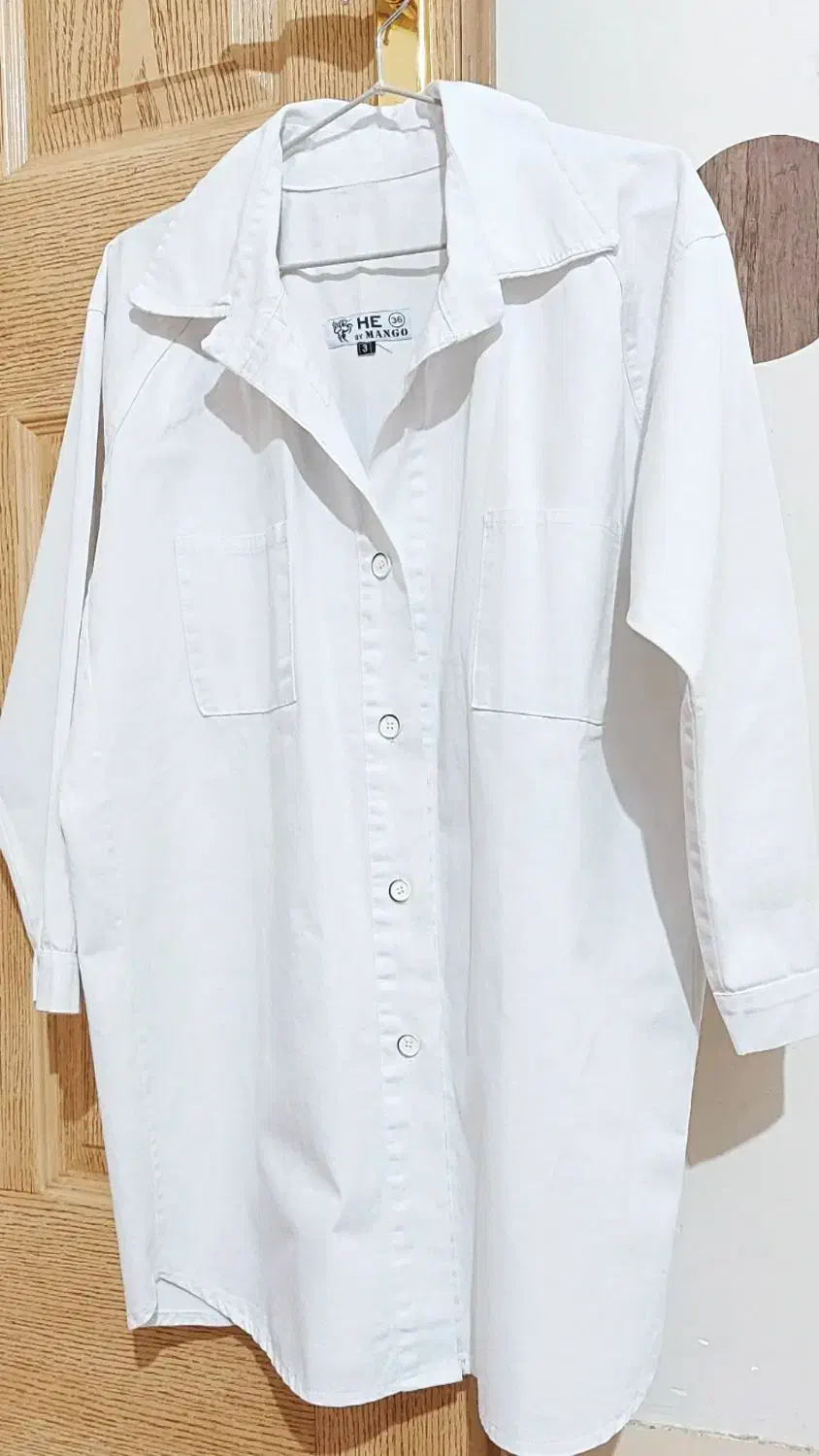 مانتو جین کتان سفید|لباس|اهواز, سلطانمنش|دیوار