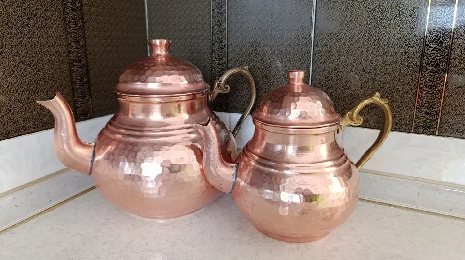 کتری قوری مسی|قوری، کتری، قهوه‌ساز دستی|گلبهار, شهر جدید گلبهار|دیوار