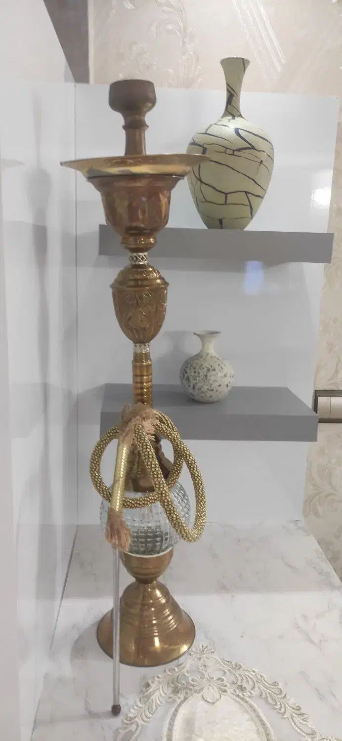 قلیان تنه برنجی|زیورآلات و اکسسوری|اصفهان, صدف|دیوار