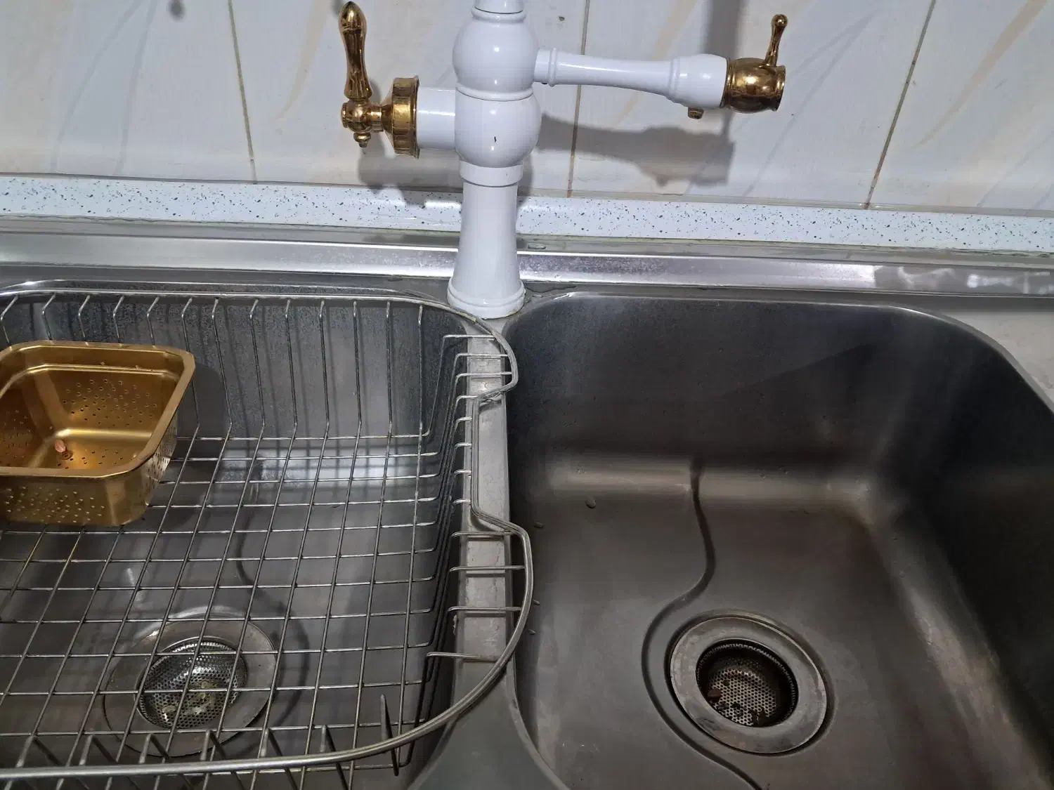 سینک|آب‌چکان و نظم‌دهنده ظروف|پاکدشت, پاکدشت (مامازند)|دیوار