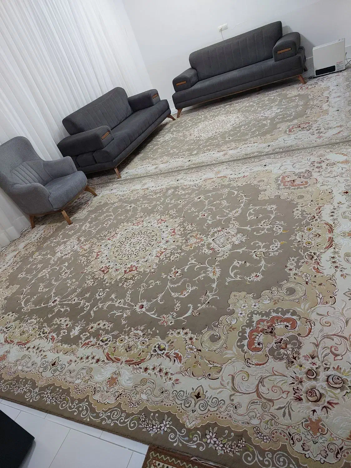 ۲ عدد فرش ۱۲ متری|فرش|تایباد, |دیوار