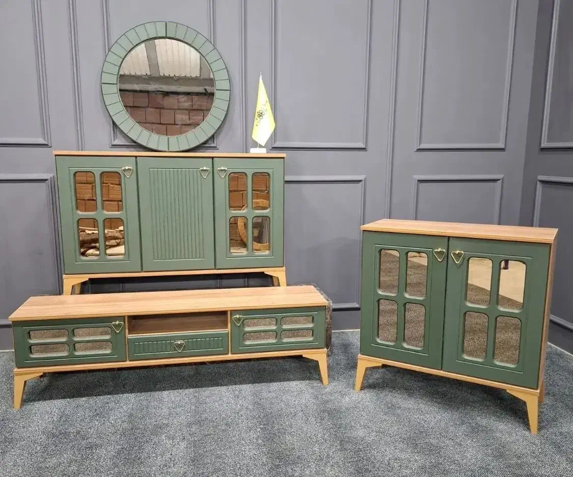 ست کنسول و میزتلوزیون مدل آنتیک|بوفه، ویترین، کنسول|اردبیل, |دیوار