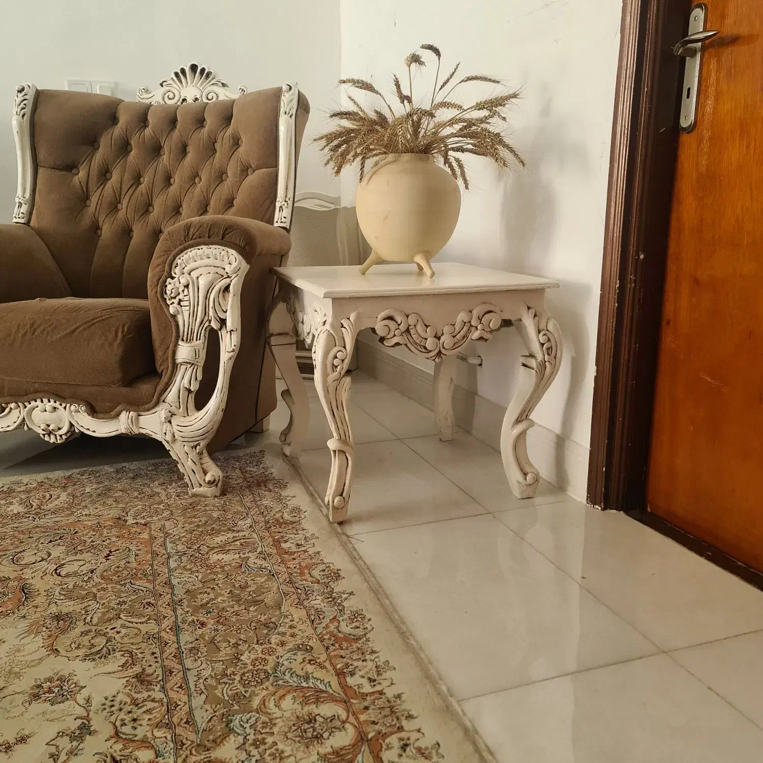 جلو مبلی با دو تا عسلی کار ترک|مبلمان خانگی و میز عسلی|کیاکلا, |دیوار