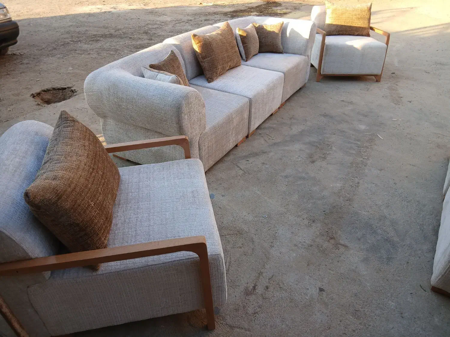 مبل پازلی با تک چوبی|مبلمان خانگی و میز عسلی|شیراز, کوشک میدان|دیوار