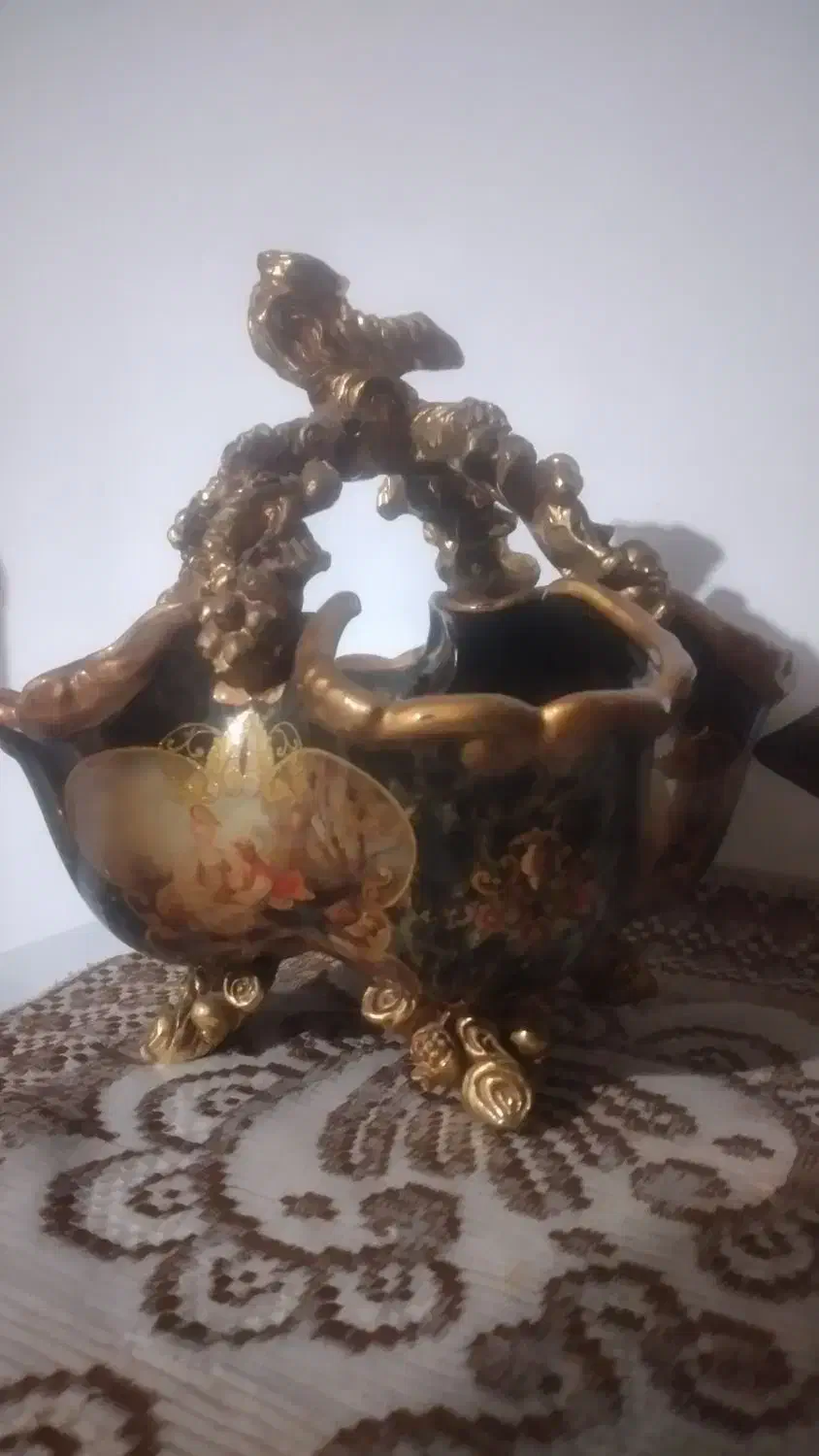 ظروف دکوری طلایی|صنایع دستی و سایر لوازم تزئینی|علیآباد کتول, |دیوار