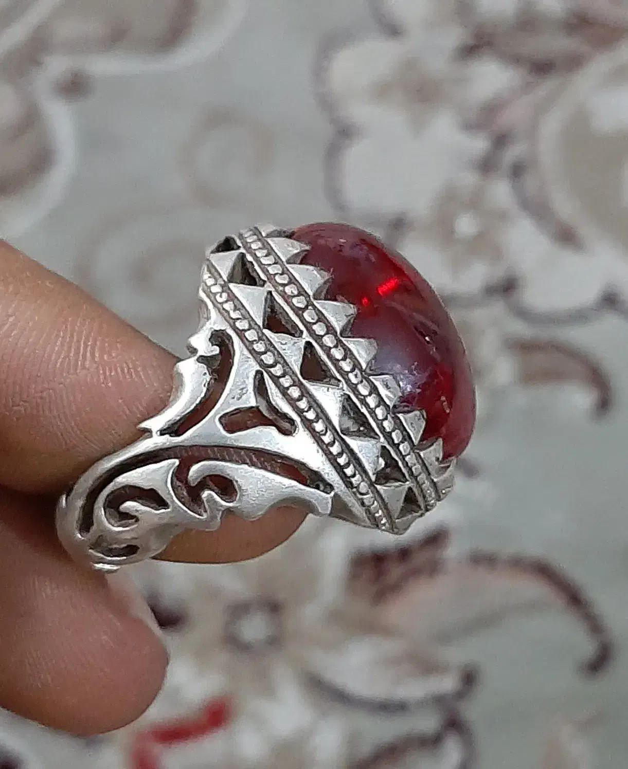 انگشتر نقره یاقوت مردانه|جواهرات|ورامین, شهرک مدرس|دیوار