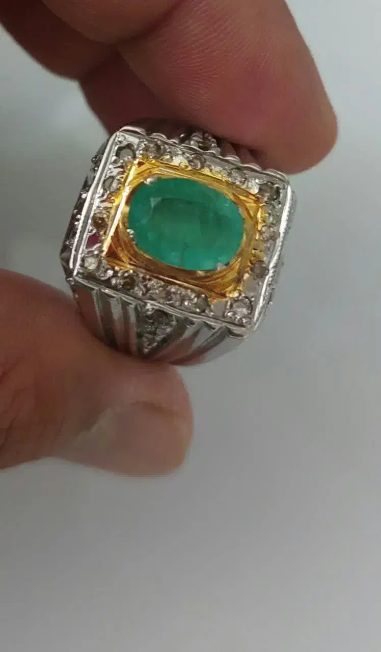 زمرد کریستالی با مخراج الماس brown|جواهرات|قم, خداکرم|دیوار