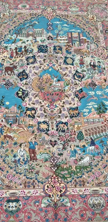 فروش جفت فرش ۹ متری کاشمر گل ابریشم|فرش|مشهد, امام رضا (ع)|دیوار