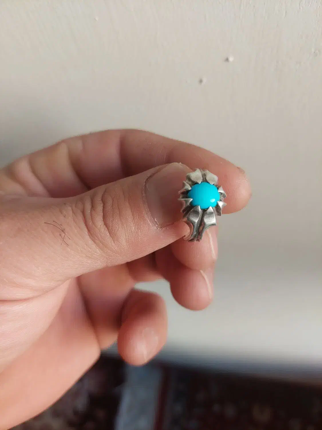 سنگ فیروزه مقز سنگ|کلکسیون اشیاء عتیقه|دهاقان, |دیوار