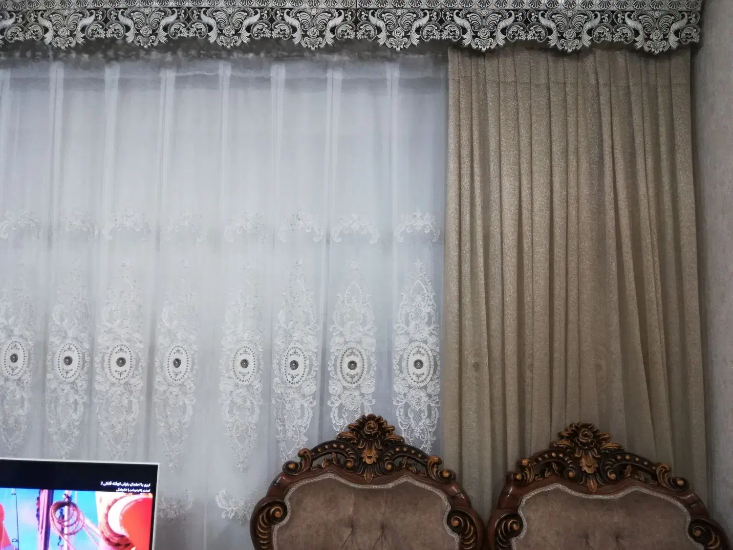 پرده و تاج پرده درحدنو|پرده، رانر، رومیزی|اسلامشهر, شهرک الهیه|دیوار