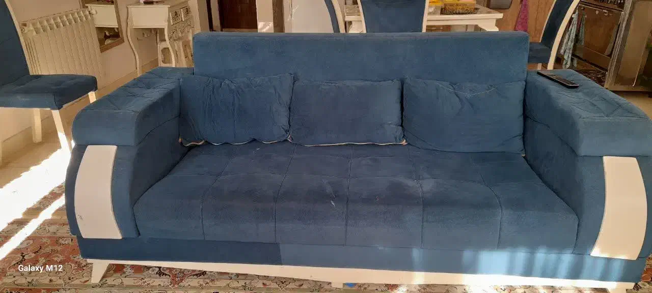 راحتی ۷ نفره با ۷ کوسن|مبلمان خانگی و میز عسلی|آستانه اشرفیه, |دیوار