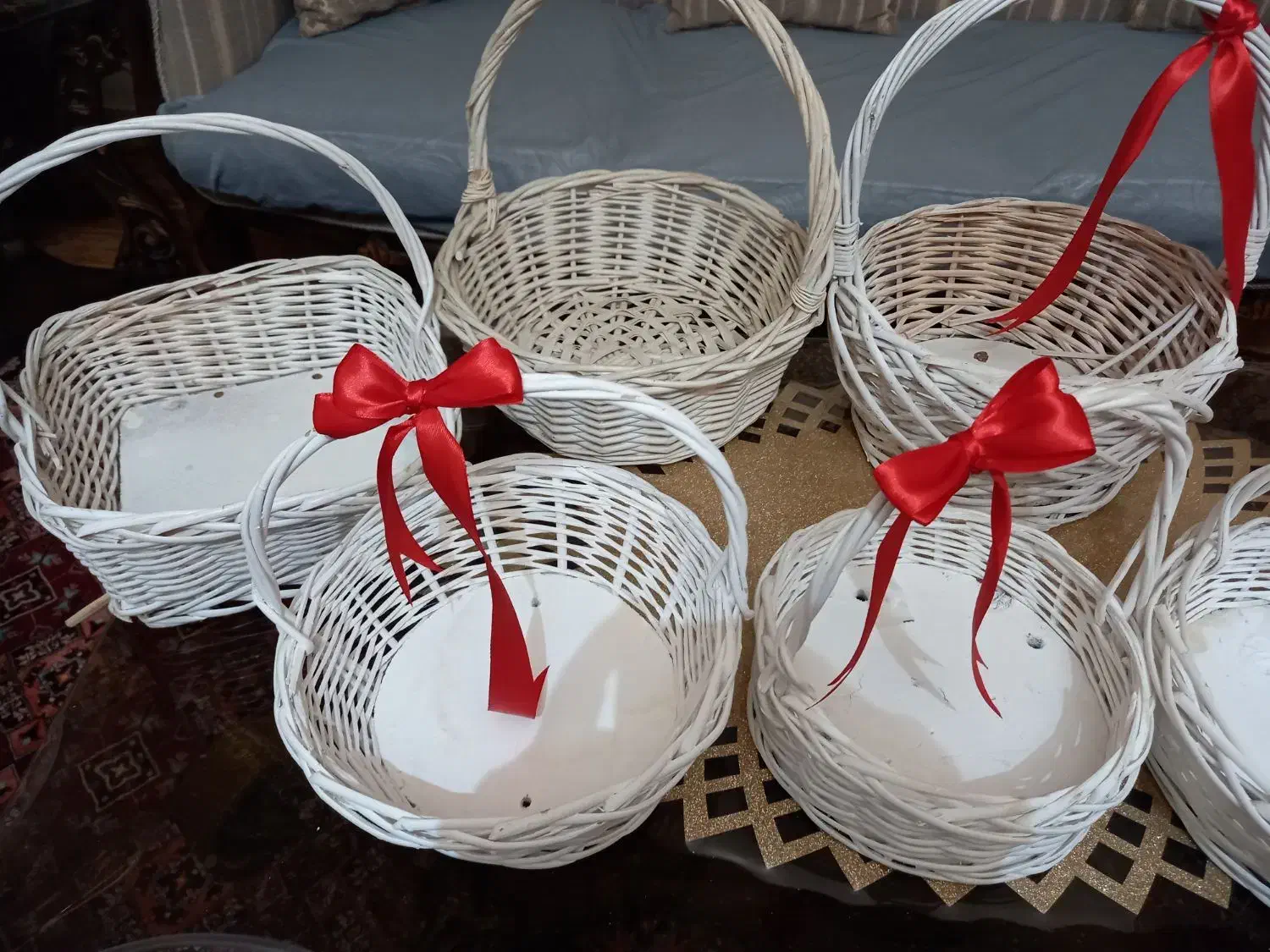 سبد حصیری چوبی ۸ عدد|صنایع دستی و سایر لوازم تزئینی|زنجان, |دیوار