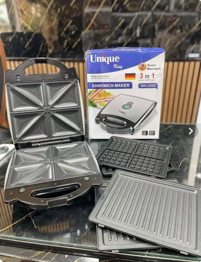 ساندویچ ساز یونیک 3کاره اسنک ساز گریل وافل خردکن|اجاق گاز و لوازم برقی پختوپز|قم, نیروگاه|دیوار