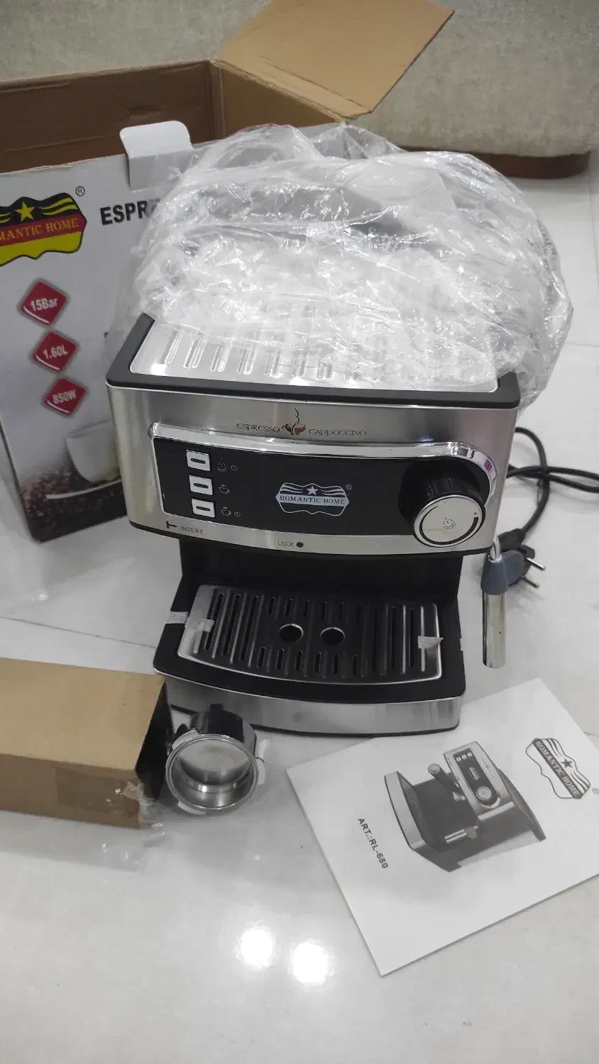 اسپرسو ساز خانگی نو کاملا بدون استفاده|سماور، چایساز، قهوهساز|دزفول, |دیوار