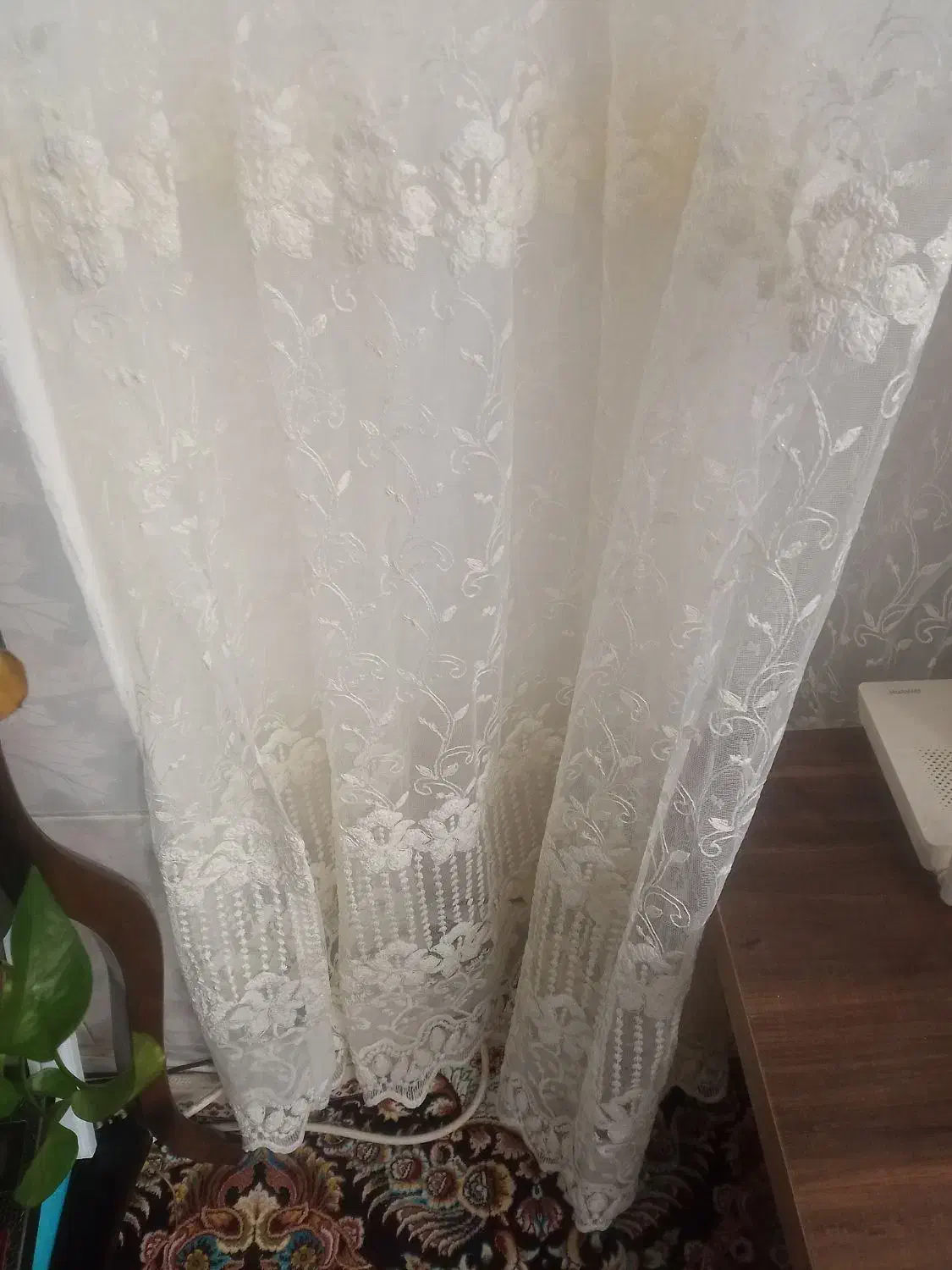 پرده شش متر نیم درحد نو|پرده، رانر، رومیزی|رودسر, |دیوار